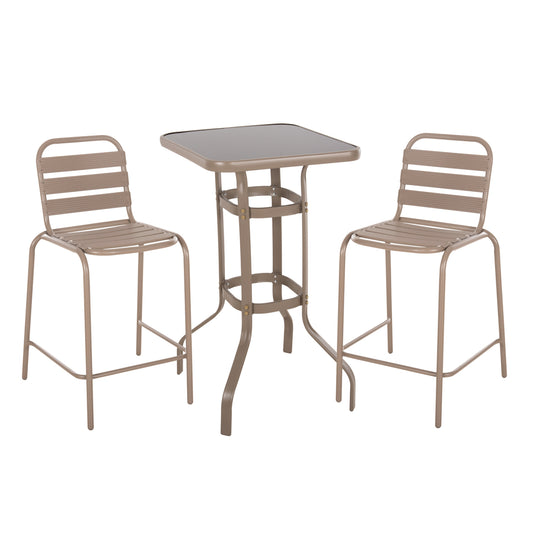 ΣΕΤ 3ΤΜΧ ΕΞΩΤΕΡΙΚΟΥ ΧΩΡΟΥ LAURA HM21056 ΣΑΜΠΑΝΙ ΜΕΤΑΛΛΟ & ΑΛΟΥΜΙΝΙΟ