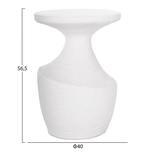 ΣΕΤ ΒΟΗΘΗΤΙΚΑ ΤΡΑΠΕΖΙΑ REBON 2ΤΜΧ HM21137.02 FIBER CEMENT ΣΕ ΛΕΥΚΟ--Φ40εκ & Φ27,5εκ