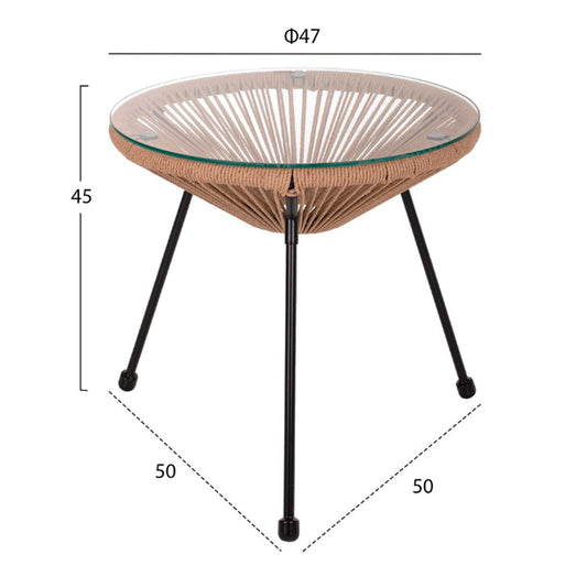 ΣΕΤ ΕΞΩΤ.ΧΩΡΟΥ 3ΤΜΧ ACAPULCO HM21111 ΤΡΑΠΕΖΙ & 2 ΠΟΛΥΘΡΟΝΕΣ ΣΕ ΜΑΥΡΟ-ΜΠΕΖ