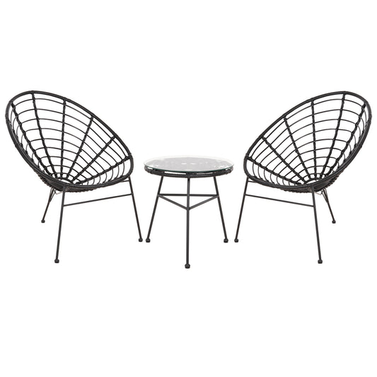 ΣΕΤ ΕΞΩΤΕΡΙΚΟΥ ΧΩΡΟΥ 3ΤΜΧ ALLEGRA HM21047.12 ΜΑΥΡΟ ΣΥΝΘ.RATTAN & ΜΕΤΑΛΛΟ