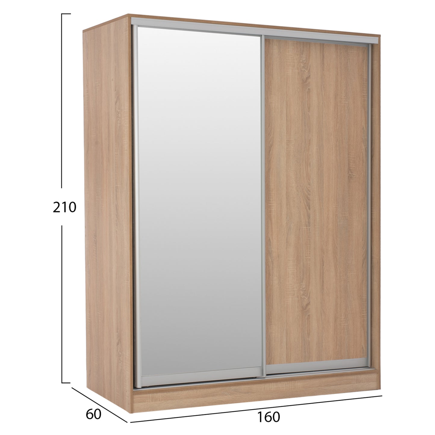 ΣΕΤ ΚΡΕΒΑΤΟΚΑΜΑΡΑΣ 6ΤΜΧ ADLER HM11759 ΜΕΛΑΜΙΝΗ SONAMA OAK-ΓΙΑ ΣΤΡΩΜΑ 160x200εκ