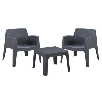 ΣΕΤ LOUNGE 3ΤΜΧ SLEEK HM21274.10 ΓΚΡΙ ΠΟΛΥΠΡΟΠΥΛΕΝΙΟ