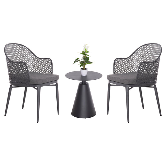 ΣΕΤ LOUNGE 3TMX ΕΞ.ΧΩΡΟΥ OREGO HM21106.01 ΑΛΟΥΜΙΝΙΟ ΣΕ ΣΚΟΥΡΟ ΓΚΡΙ