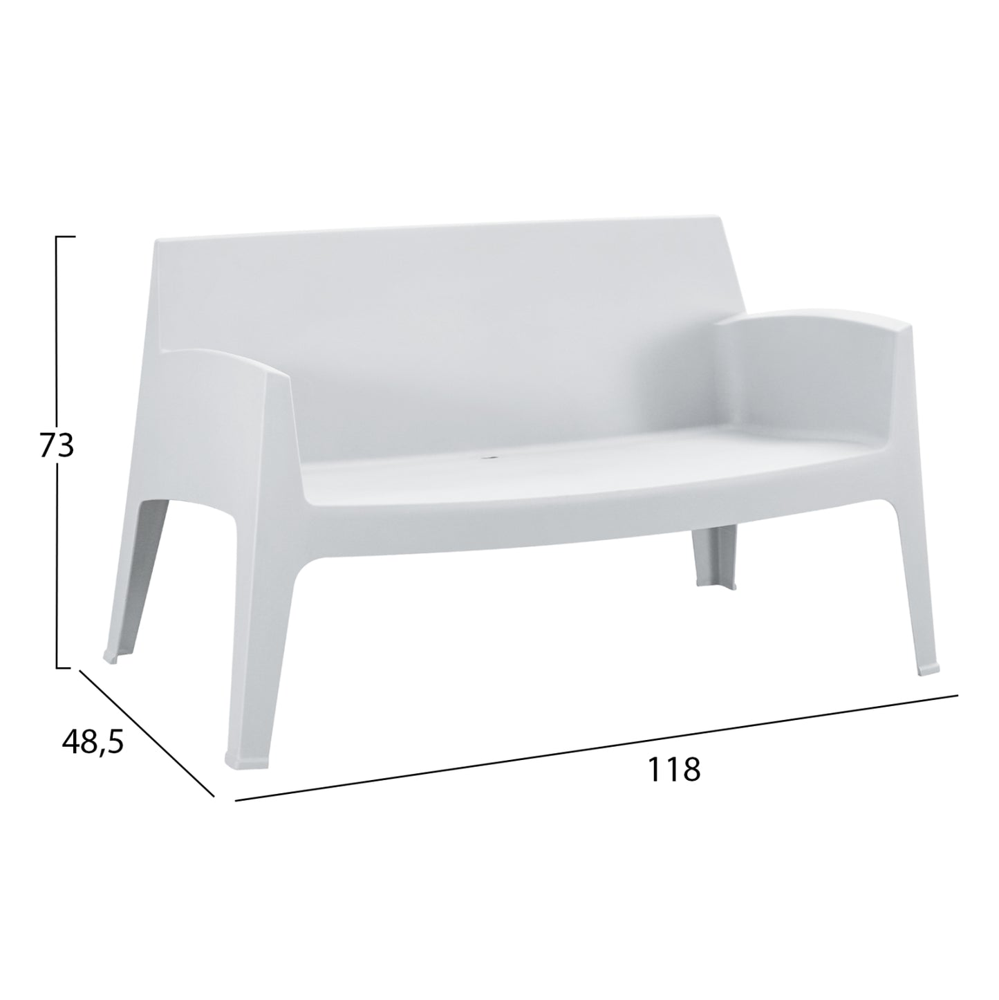 ΣΕΤ LOUNGE 4ΤΜΧ SLEEK HM21275.01 ΛΕΥΚΟ ΠΟΛΥΠΡΟΠΥΛΕΝΙΟ