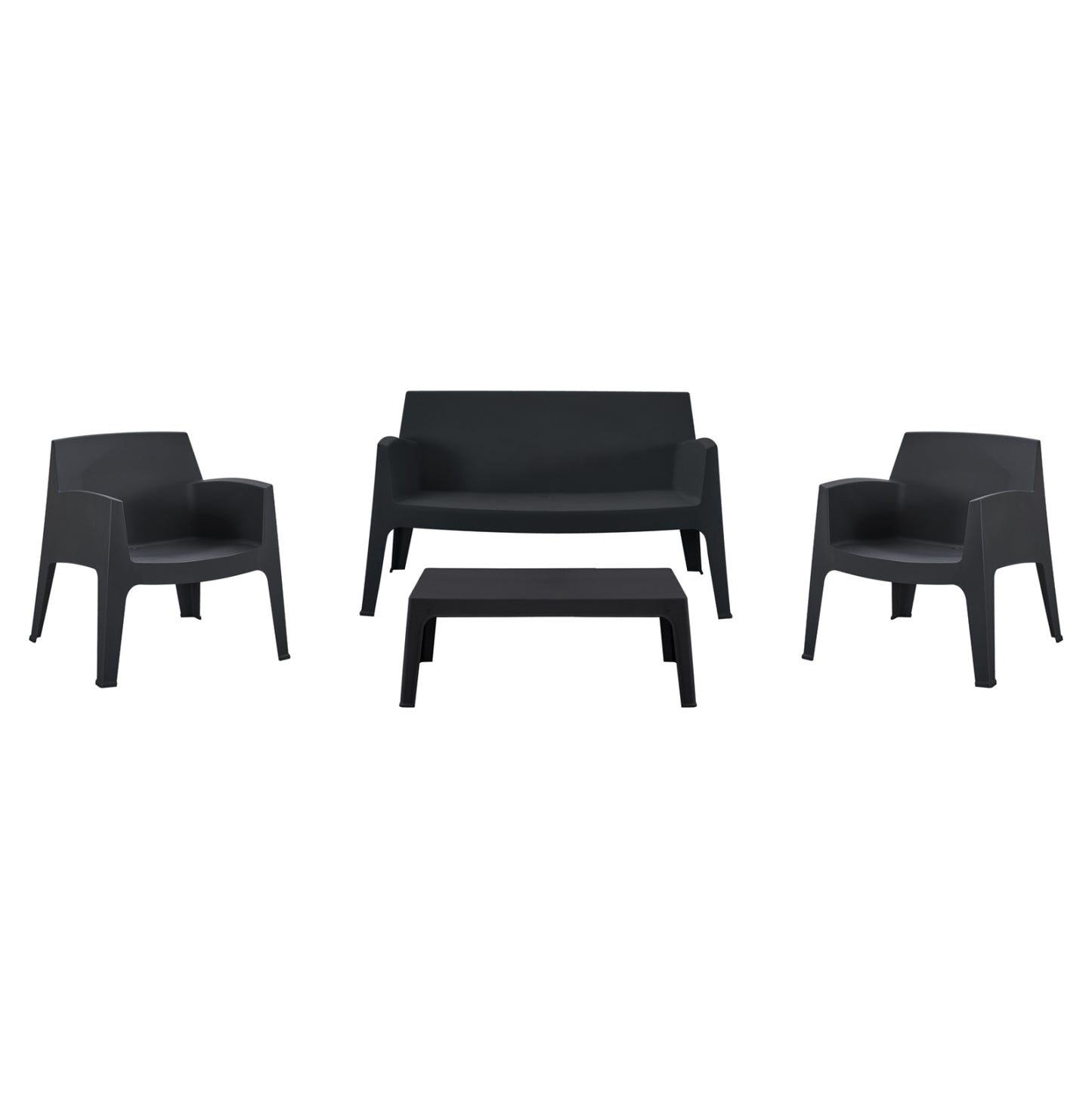 ΣΕΤ LOUNGE 4ΤΜΧ SLEEK HM21275.02 ΜΑΥΡΟ ΠΟΛΥΠΡΟΠΥΛΕΝΙΟ