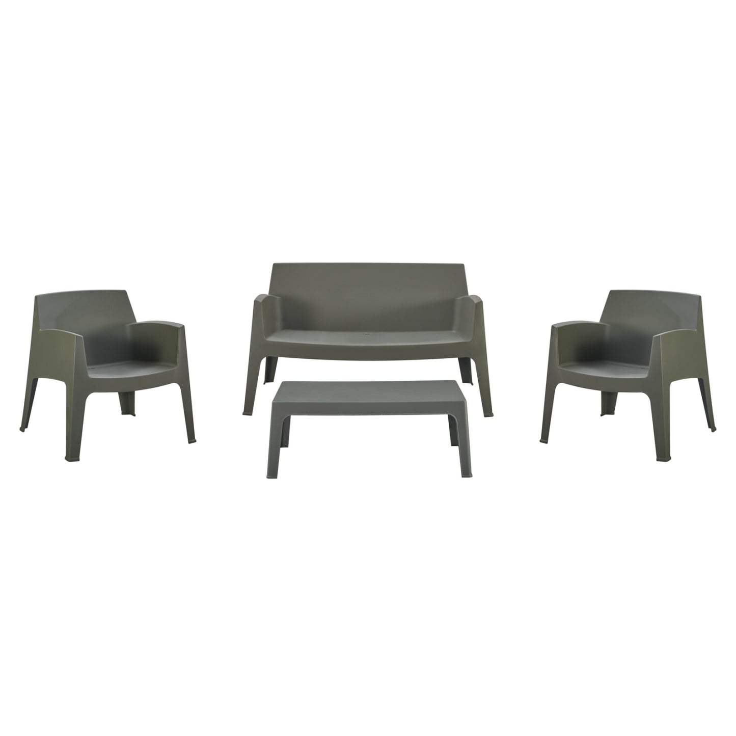 ΣΕΤ LOUNGE 4ΤΜΧ SLEEK HM21275.05 DARK OLIVE GREEN ΠΟΛΥΠΡΟΠΥΛΕΝΙΟ