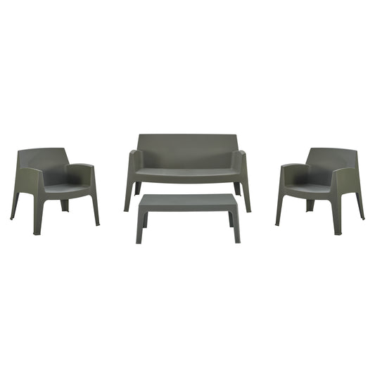 ΣΕΤ LOUNGE 4ΤΜΧ SLEEK HM21275.05 DARK OLIVE GREEN ΠΟΛΥΠΡΟΠΥΛΕΝΙΟ