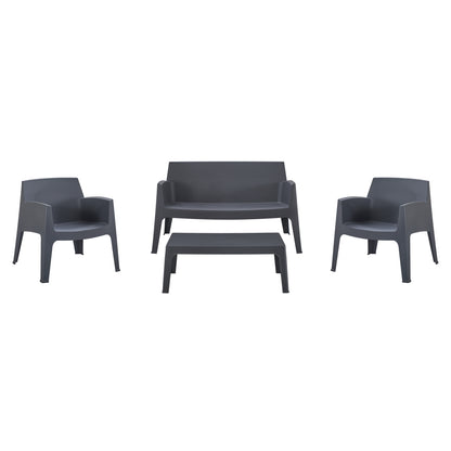 ΣΕΤ LOUNGE 4ΤΜΧ SLEEK HM21275.10 ΓΚΡΙ ΠΟΛΥΠΡΟΠΥΛΕΝΙΟ