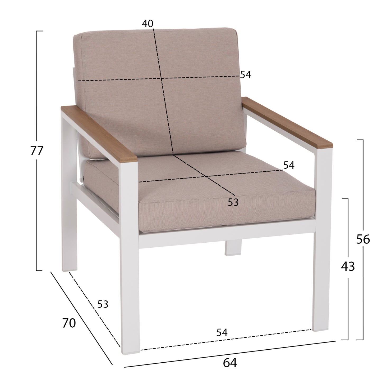 ΣΕΤ ΣΑΛΟΝΙ ΕΞ.ΧΩΡΟΥ 4ΤΜΧ SAFIN HM6278.01 ΑΛΟΥΜΙΝΙΟ ΛΕΥΚΟ--POLYWOOD--ΜΠΕΖ OLEFIN