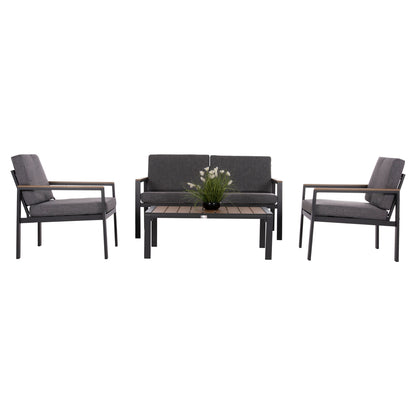 ΣΕΤ ΣΑΛΟΝΙ ΕΞ.ΧΩΡΟΥ 4ΤΜΧ SAFIN HM6278.03 ΑΛΟΥΜΙΝΙΟ & OLEFIN ΣΚΟΥΡΟ ΓΚΡΙ--POLYWOOD