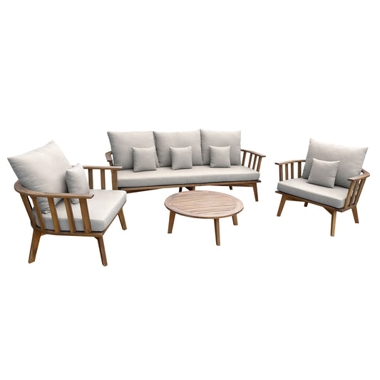 ΣΕΤ ΣΑΛΟΝΙ ΕΞΩΤ.ΧΩΡΟΥ 4TMX HARRA HM6236 ΞΥΛΟ ΑΚΑΚΙΑΣ ΦΥΣΙΚΟ--ΜΑΞΙΛΑΡΙΑ ΛΕΥΚΑ