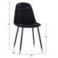 ΣΕΤ ΤΡΑΠΕΖΑΡΙΑΣ 5ΤΜΧ ALIZA HM11196.09 MDF TOP-ΒΕΛΟΥΔΟ & ΜΕΤΑΛΛΟ ΣΕ ΜΑΥΡΟ