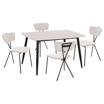 ΣΕΤ ΤΡΑΠΕΖΑΡΙΑΣ 5ΤΜΧ RAVEN HM21067.01 ΚΕΡΑΜΙΚΟ TOP ΛΕΥΚΟ ΜΑΡΜΑΡΟ--ΜΕΤΑΛΛΟ