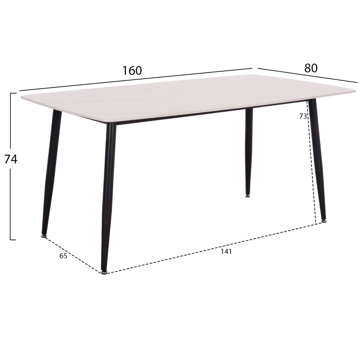 ΣΕΤ ΤΡΑΠΕΖΑΡΙΑΣ 5ΤΜΧ RAVEN HM21069.01 ΚΕΡΑΜΙΚΟ TOP ΛΕΥΚΟ ΜΑΡΜΑΡΟ & 4 ΚΑΡΕΚΛΕΣ