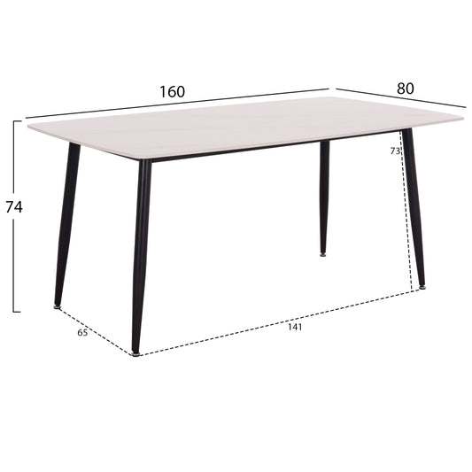ΣΕΤ ΤΡΑΠΕΖΑΡΙΑΣ 5ΤΜΧ RAVEN HM21069.01 ΚΕΡΑΜΙΚΟ TOP ΛΕΥΚΟ ΜΑΡΜΑΡΟ & 4 ΚΑΡΕΚΛΕΣ