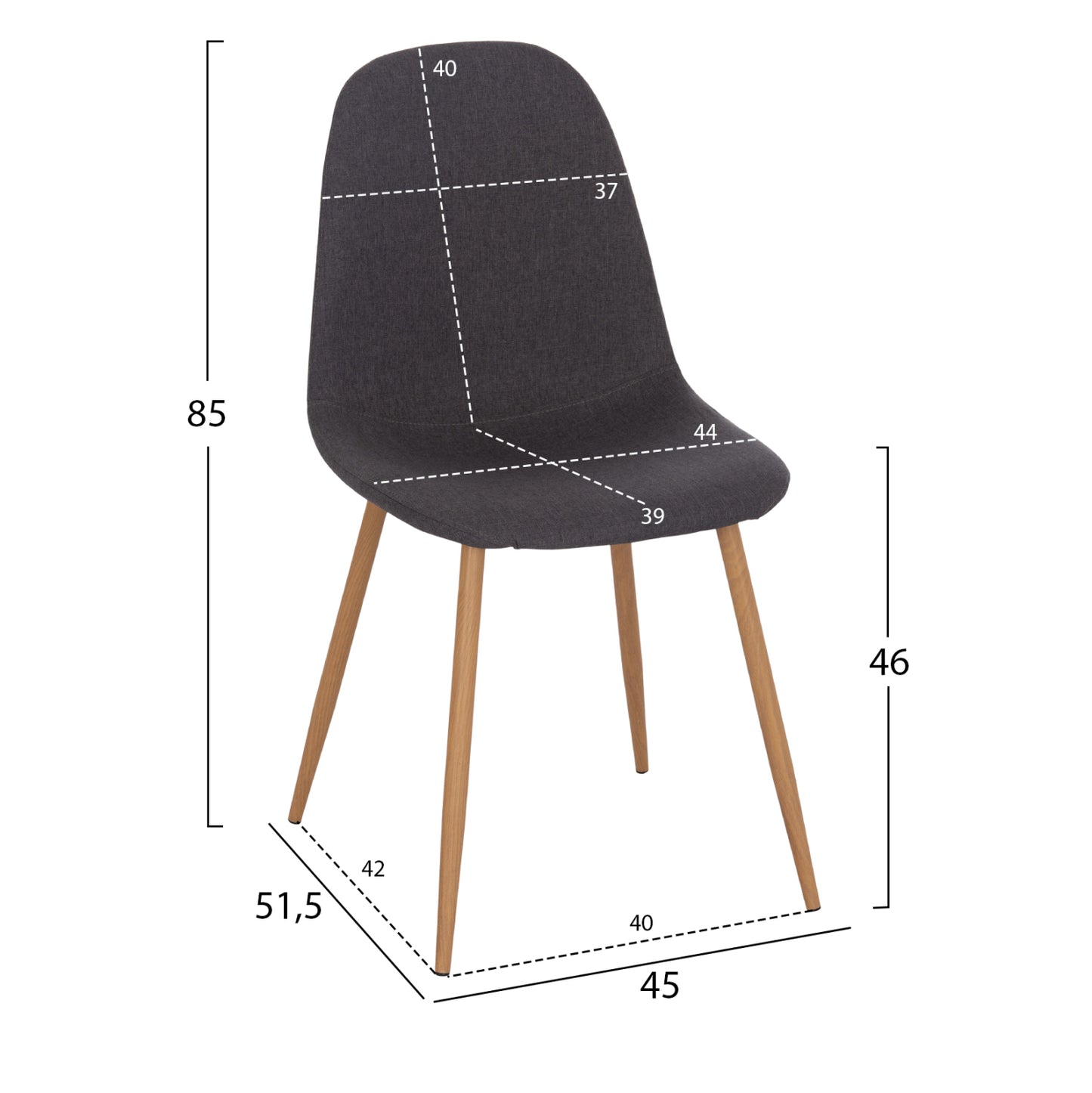 ΣΕΤ ΤΡΑΠΕΖΑΡΙΑΣ 5ΤΜΧ MINARDO HM21179 MDF TOP ΣΕ ΜΑΥΡΟ--ΣΚΟΥΡΟ ΓΚΡΙ ΥΦΑΣΜΑ