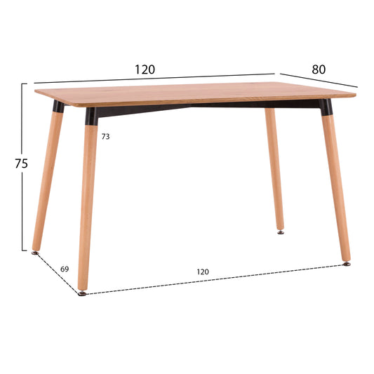 ΣΕΤ ΤΡΑΠΕΖΑΡΙΑΣ 5ΤΜΧ BRAVE HM21182 MDF TOP-ΞΥΛΟ ΟΞΙΑΣ & PAPER ROPE ΣΕ ΦΥΣΙΚΟ