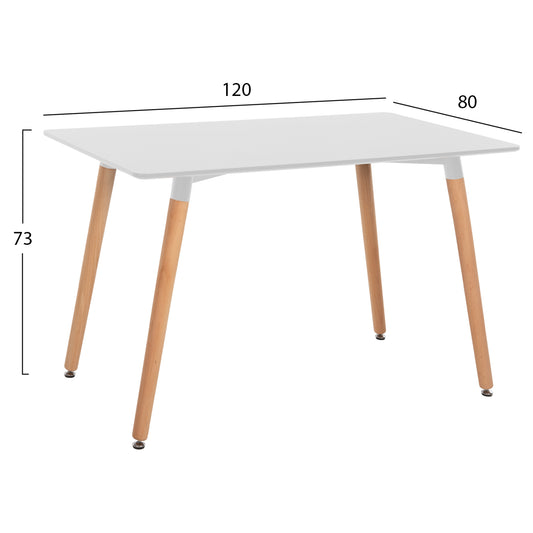 ΣΕΤ ΤΡΑΠΕΖΑΡΙΑΣ 5ΤΜΧ VEGAS HM21184 MDF TOP ΣΕ ΛΕΥΚΟ--ΠΟΔΙΑ ΟΞΙΑΣ