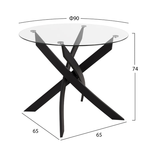 ΣΕΤ ΤΡΑΠΕΖΑΡΙΑΣ 5ΤΜΧ LADY HM21199.01 ΓΥΑΛΙ--ΜΕΤΑΛΛΟ ΣΕ ΜΑΥΡΟ & ΒΕΛΟΥΔΟ ΓΚΡΙ