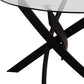 ΣΕΤ ΤΡΑΠΕΖΑΡΙΑΣ 5ΤΜΧ LADY HM21199.01 ΓΥΑΛΙ--ΜΕΤΑΛΛΟ ΣΕ ΜΑΥΡΟ & ΒΕΛΟΥΔΟ ΓΚΡΙ