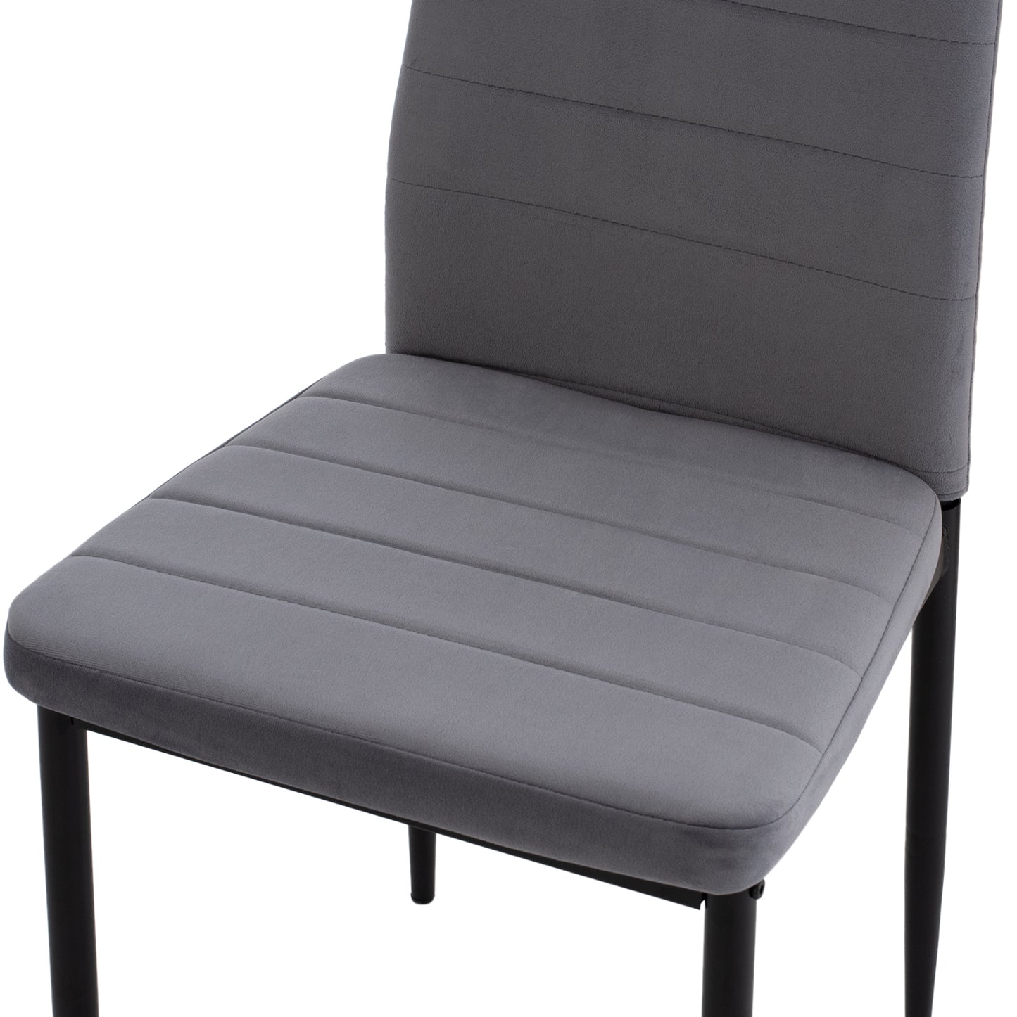 ΣΕΤ ΤΡΑΠΕΖΑΡΙΑΣ 5ΤΜΧ LADY HM21199.01 ΓΥΑΛΙ--ΜΕΤΑΛΛΟ ΣΕ ΜΑΥΡΟ & ΒΕΛΟΥΔΟ ΓΚΡΙ