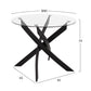 ΣΕΤ ΤΡΑΠΕΖΑΡΙΑΣ 5ΤΜΧ LADY HM21199.03 ΓΥΑΛΙ--ΜΕΤΑΛΛΟ ΣΕ ΜΑΥΡΟ & ΒΕΛΟΥΔΟ ΚΥΠΑΡΙΣΣΙ