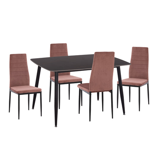 ΣΕΤ ΤΡΑΠΕΖΑΡΙΑΣ 5ΤΜΧ RAVEN HM21264.02 ΚΕΡΑΜΙΚΟ TOP ΜΑΥΡΟ ΜΑΡΜΑΡΟ--ΒΕΛΟΥΔΟ ΣΑΠΙΟ ΜΗΛΟ