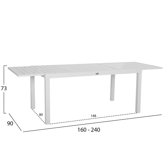 ΣΕΤ ΤΡΑΠΕΖΑΡΙΑΣ ΕΞ.ΧΩΡΟΥ 7ΤΜΧ KRUM HM21131.05 ΛΕΥΚΟ ΑΛΟΥΜΙΝΙΟ-P.E.RATTAN