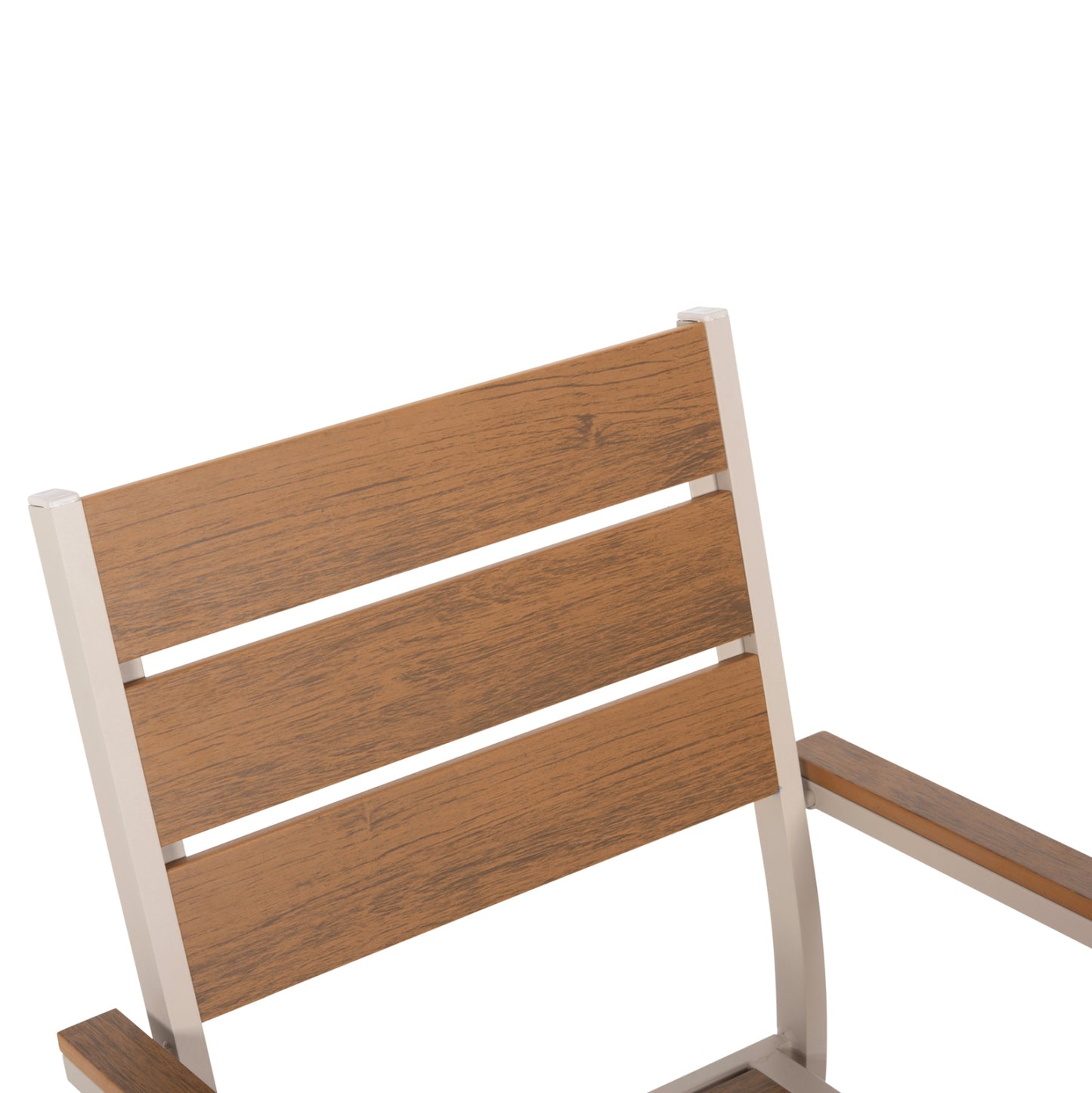 ΣΕΤ ΤΡΑΠΕΖΑΡΙΑΣ SAGA HM21196 ΤΡΑΠΕΖΙ & 4 ΠΟΛΥΘΡΟΝΕΣ-ΑΛΟΥΜΙΝΙΟ & POLYWOOD-ΣΑΜΠΑΝΙ