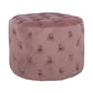 ΣΚΑΜΠΟ KASSIE  ΣΑΠΙΟ ΜΗΛΟ ΒΕΛΟΥΔΟ ΤΥΠΟΥ CHESTERFIELD HM8406.02 Φ60x43Υ εκ.
