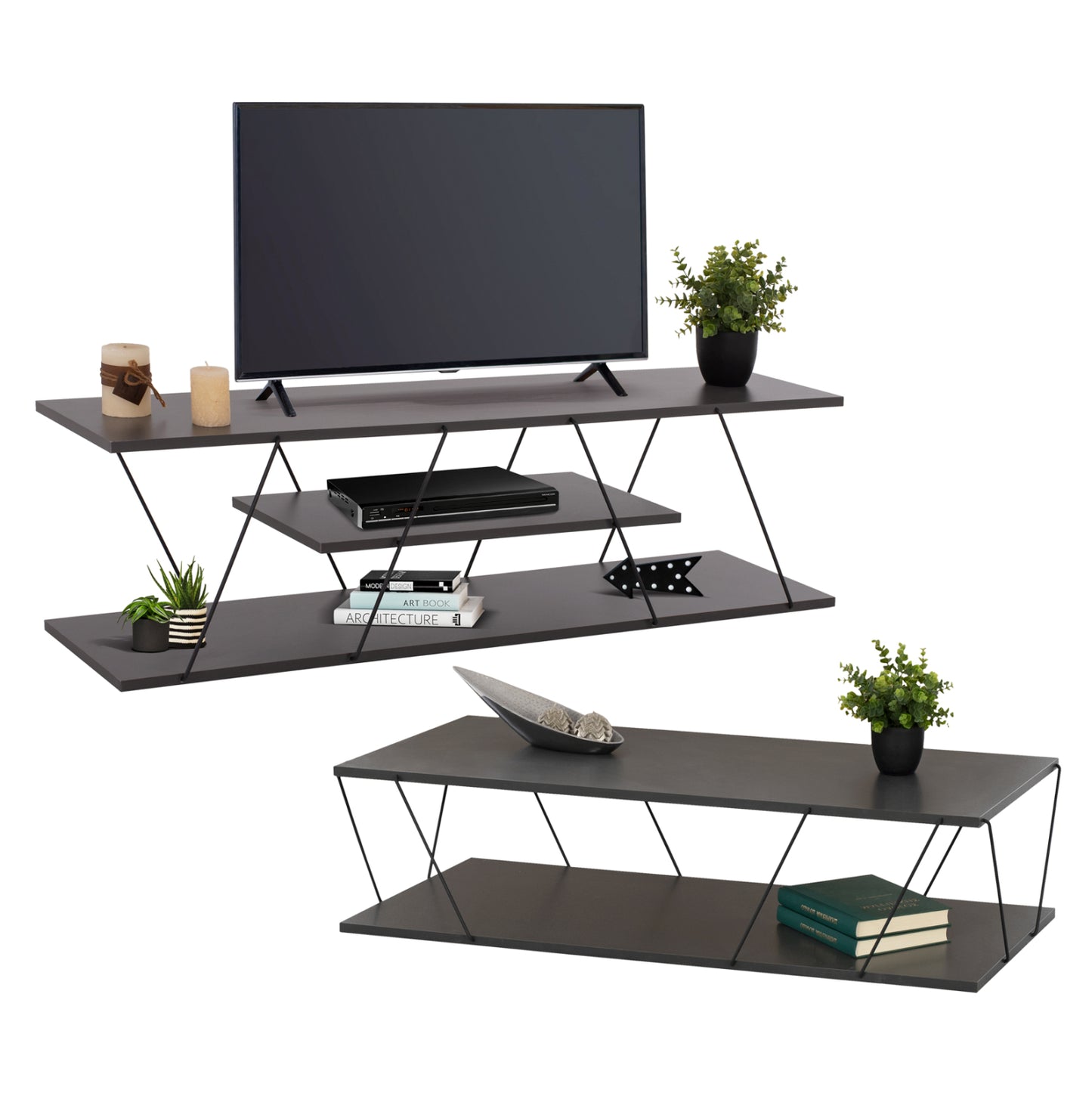 ΣΥΝΘΕΣΗ ΣΑΛΟΝΙΟΥ 2ΤΜΧ TARS HM11771.20 ΜΕΛΑΜΙΝΗ-ΜΕΤΑΛΛΟ ΓΚΡΙ-ΜΑΥΡΟ