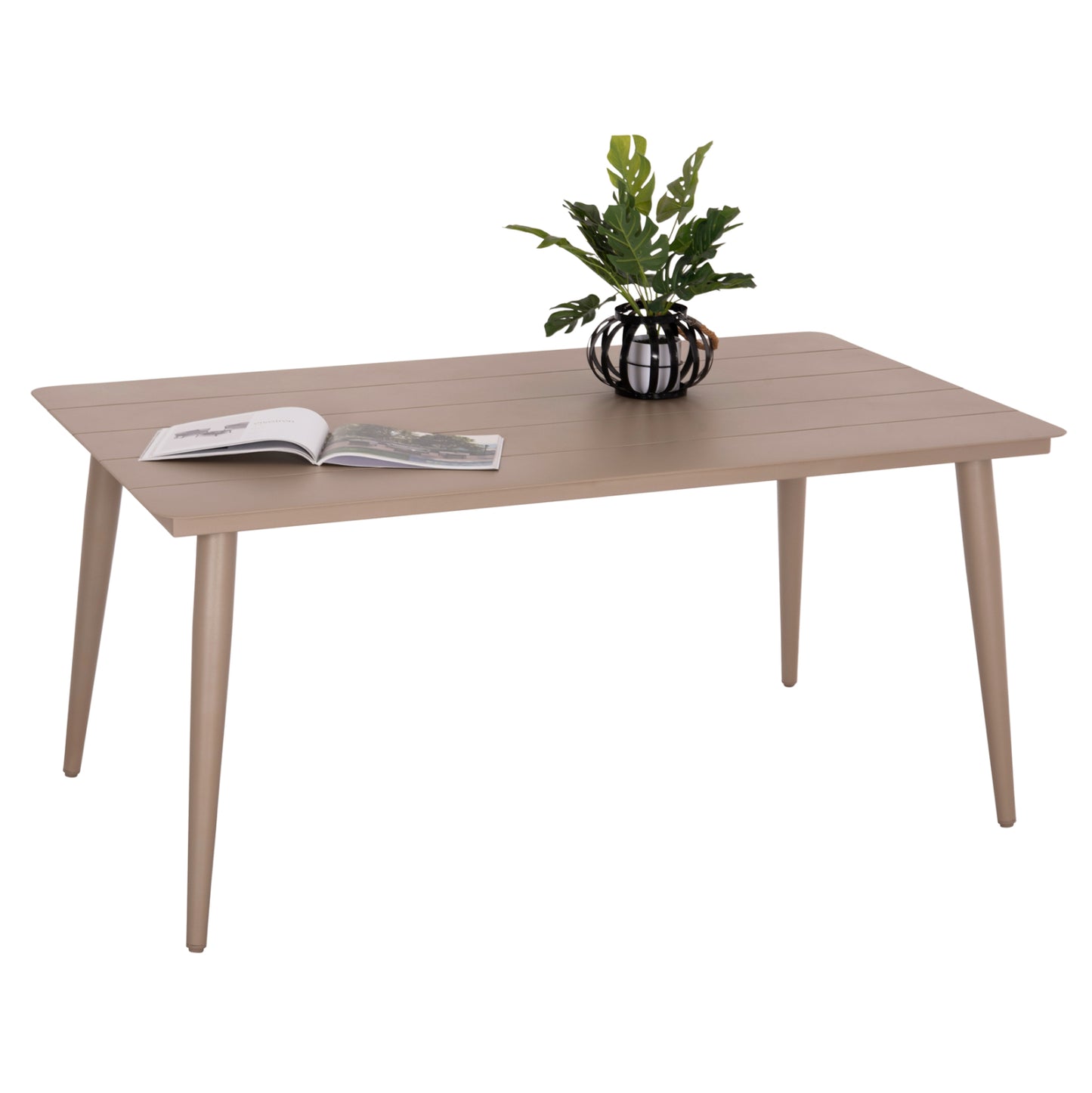 ΤΡΑΠΕΖΙ ΑΛΟΥΜΙΝΙΟΥ ΟΡΘΟΓΩΝΙΟ HIGER HM6291.04 ΚΑΠΟΥΤΣΙΝΟ 160x90x78Υεκ.