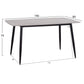 ΤΡΑΠΕΖΙ RAVEN HM18149.13 ΚΕΡΑΜΙΚΟ TOP ΓΚΡΙ ΜΑΡΜΑΡΟ-ΜΑΥΡΟ ΜΕΤΑΛΛΟ 140x80x74Υεκ.