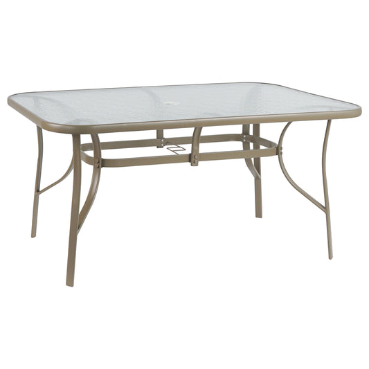 ΤΡΑΠΕΖΙ BRUNO 149,5x89,5x72Υεκ. ΜΕΤΑΛΛΙΚΟ ΣΑΜΠΑΝΙ ΜΕ ΤΡΥΠΑ ΟΜΠΡΕΛΑΣ Φ38mm HM5145.14