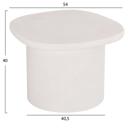 ΤΡΑΠΕΖΙ ΣΑΛΟΝΙΟΥ ΟΒΑΛ ΣΕΙΡΑ SANTORINI HM18054 MDF ΣΕ ΥΠΟΛΕΥΚΟ ΧΡΩΜΑ 54x54,5x40Υεκ