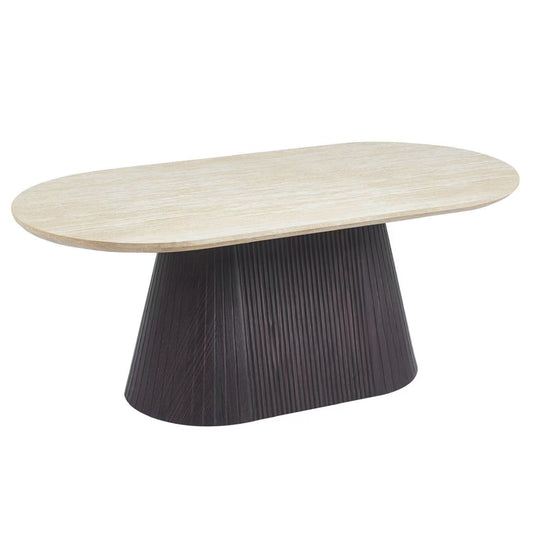 ΤΡΑΠΕΖΙ ΣΑΛΟΝΙΟΥ ΟΒΑΛ CATER HM18321 ΚΕΡΑΜΙΚΟ TOP ΟΨΗ ΤΡΑΒΕΡΤΙΝΑΣ-MDF ΒΑΣΗ 124x63x39Υεκ