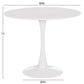 ΤΡΑΠΕΖΙ ΣΤΡΟΓΓΥΛΟ BROLIN HM18141.01 MDF TOP-ΒΑΣΗ ΜΕΤΑΛΛΙΚΗ--ΛΕΥΚΟ Φ90x73Υεκ