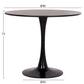 ΤΡΑΠΕΖΙ ΣΤΡΟΓΓΥΛΟ BROLIN HM18141.02 MDF TOP-ΒΑΣΗ ΜΕΤΑΛΛΙΚΗ--ΜΑΥΡΟ Φ90x73Υεκ