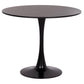 ΤΡΑΠΕΖΙ ΣΤΡΟΓΓΥΛΟ BROLIN HM18141.02 MDF TOP-ΒΑΣΗ ΜΕΤΑΛΛΙΚΗ--ΜΑΥΡΟ Φ90x73Υεκ