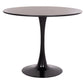 ΤΡΑΠΕΖΙ ΣΤΡΟΓΓΥΛΟ BROLIN HM18141.02 MDF TOP-ΒΑΣΗ ΜΕΤΑΛΛΙΚΗ--ΜΑΥΡΟ Φ90x73Υεκ