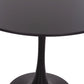 ΤΡΑΠΕΖΙ ΣΤΡΟΓΓΥΛΟ BROLIN HM18141.02 MDF TOP-ΒΑΣΗ ΜΕΤΑΛΛΙΚΗ--ΜΑΥΡΟ Φ90x73Υεκ