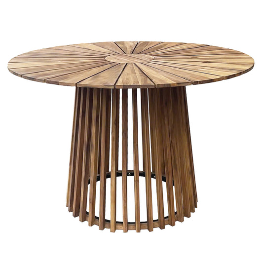 ΤΡΑΠΕΖΙ ΤΡΑΠΕΖΑΡΙΑΣ ΕΞ.ΧΩΡΟΥ CRISTOBAL HM6234 ΞΥΛΟ ΑΚΑΚΙΑΣ-ΜΕΤΑΛΛΟ Φ120x76Υεκ