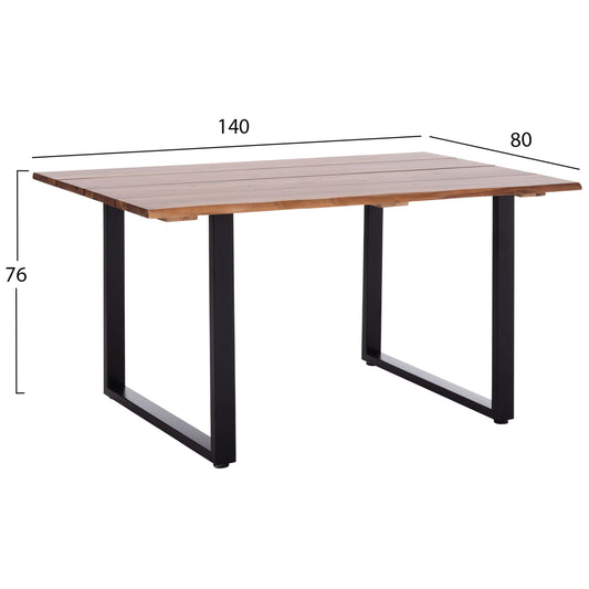 ΤΡΑΠΕΖΙ ΤΡΑΠΕΖΑΡΙΑΣ FRIGGO HM6296.02 ΞΥΛΟ ΑΚΑΚΙΑΣ-2,6εκ πάχος 140x80x76Υεκ.