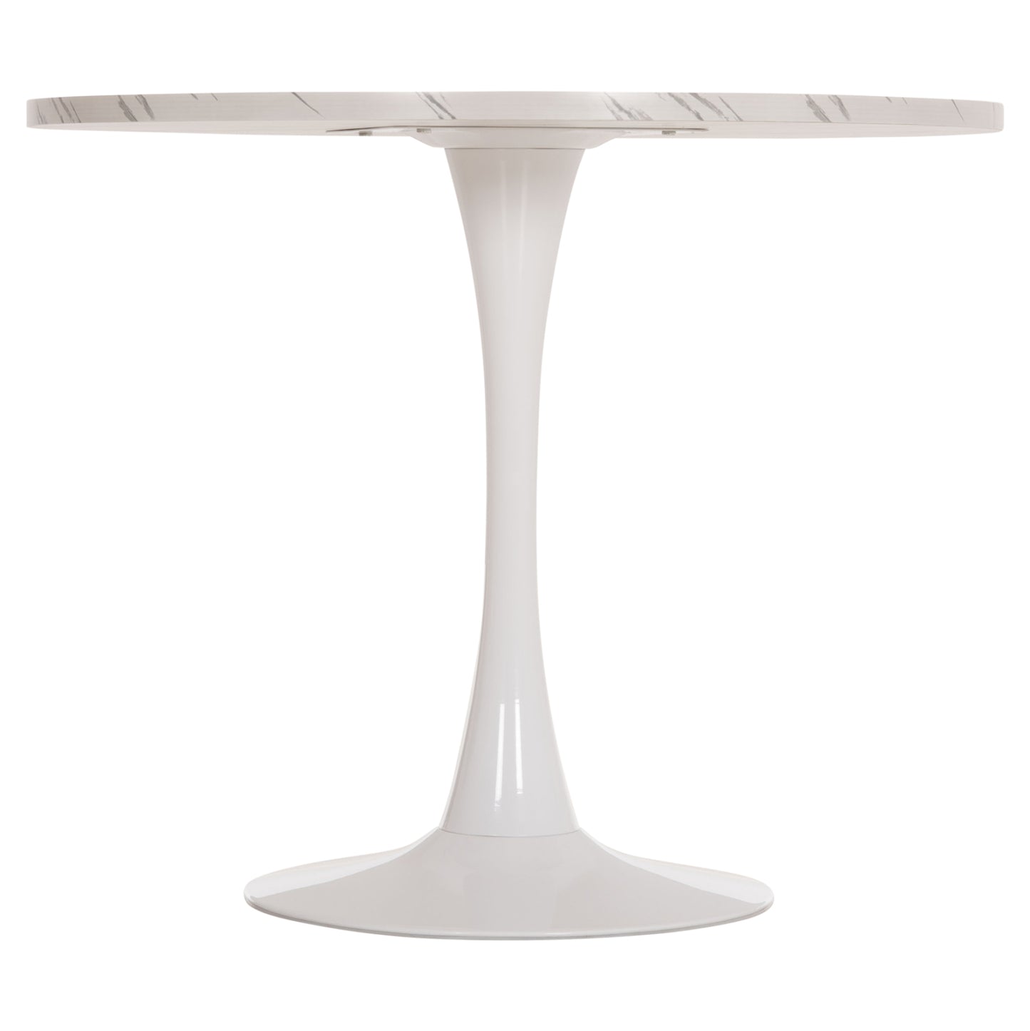 ΤΡΑΠΕΖΙ ΤΡΑΠΕΖΑΡΙΑΣ ROLLO HM9421.11 ΣΤΡΟΓΓΥΛΟ WHITE MARBLE Φ90x74Υεκ.