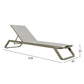 ΞΑΠΛΩΣΤΡΑ ΑΛΟΥΜΙΝΙΟΥ MARIMAR HM6562.03 ΣΚΕΛΕΤΟΣ TAUPE & TEXTILENE ΜΠΕΖ 220x67.5x31.5Υεκ