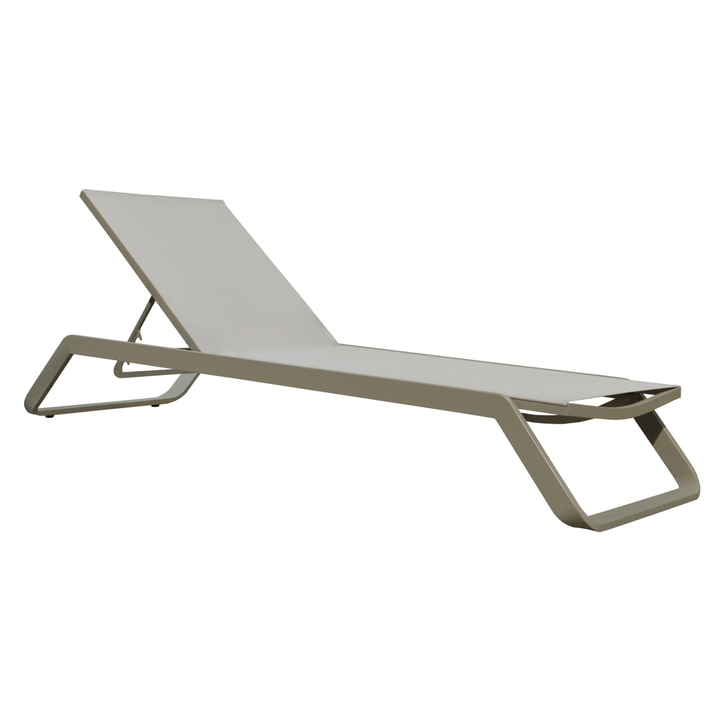 ΞΑΠΛΩΣΤΡΑ ΑΛΟΥΜΙΝΙΟΥ MARIMAR HM6562.03 ΣΚΕΛΕΤΟΣ TAUPE & TEXTILENE ΜΠΕΖ 220x67.5x31.5Υεκ