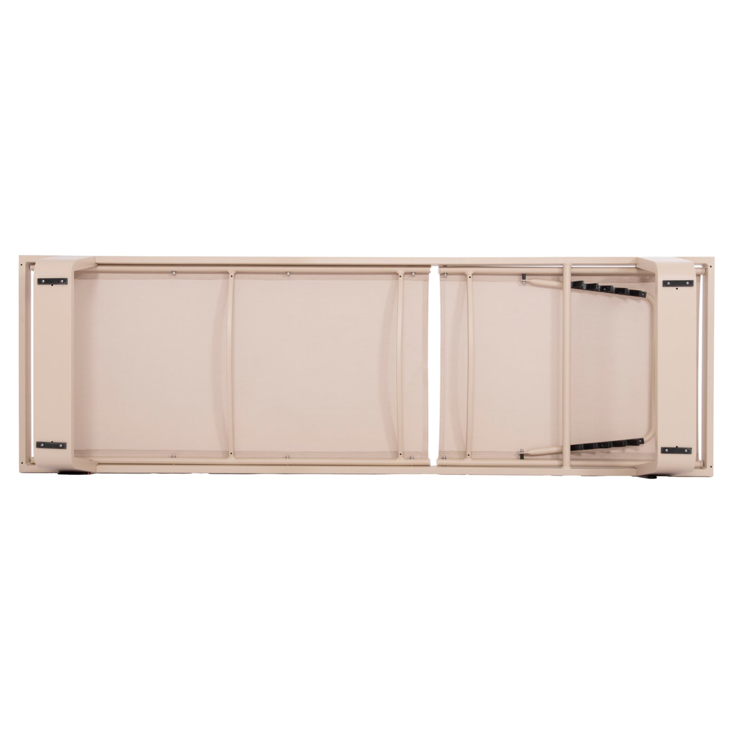 ΞΑΠΛΩΣΤΡΑ ΑΛΟΥΜΙΝΙΟΥ ΜΕ ΥΦΑΣΜΑ TESLIN RICKON HM6292.04 ΣΕ ΣΑΜΠΑΝΙ 198x61,5x97Υεκ.