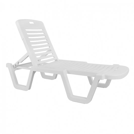 ΞΑΠΛΩΣΤΡΑ ΠΑΡΑΛΙΑΣ ΠΛΑΣΤΙΚΗ ΛΕΥΚΗ ΑΝΑΚΛΙΝΟΜΕΝΗ RELAX 70x190x36cm