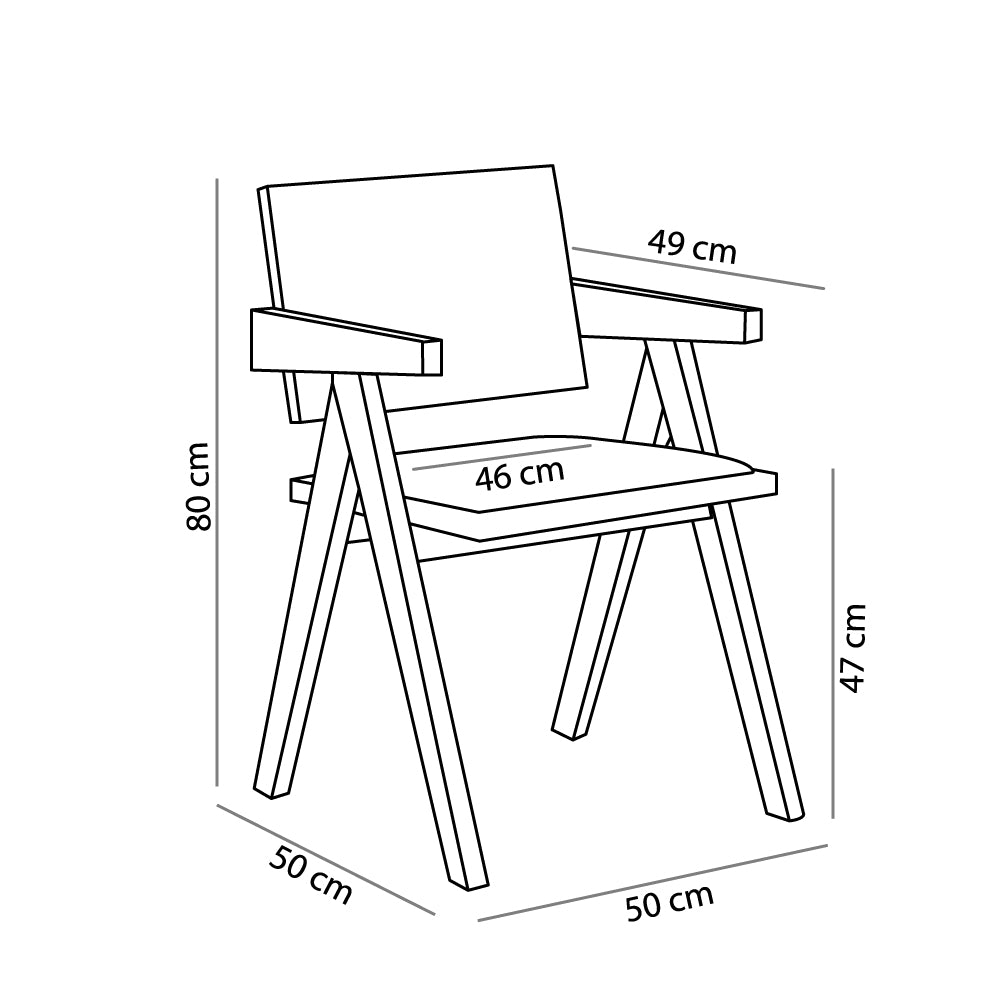 SAMURAI ΚΑΡΕΚΛΑ ΦΥΣΙΚΟ BEIGE 50x50xH80cm