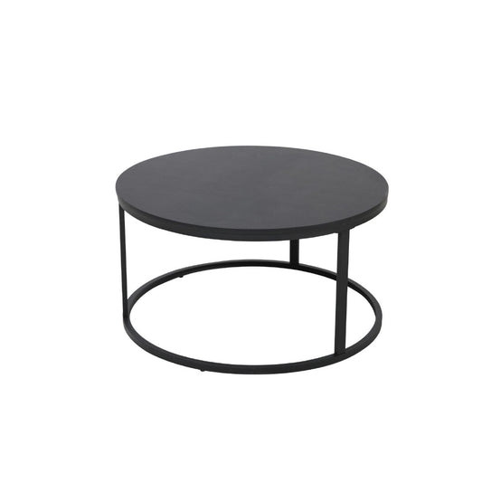 TONDO COFFEE TABLE ΜΑΥΡΟ 80x80xH40cm